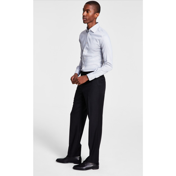 Michael Kors Men Classic Fit Wool Blend Stretch Suit Pants Black Size 35X30 - Picture 1 of 3